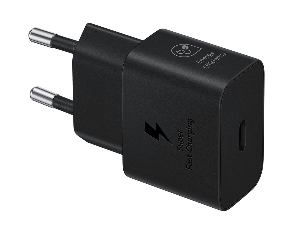 Samsung EP-T2510XBEGEU 25W fekete hálózati töltő + Type-C kábel