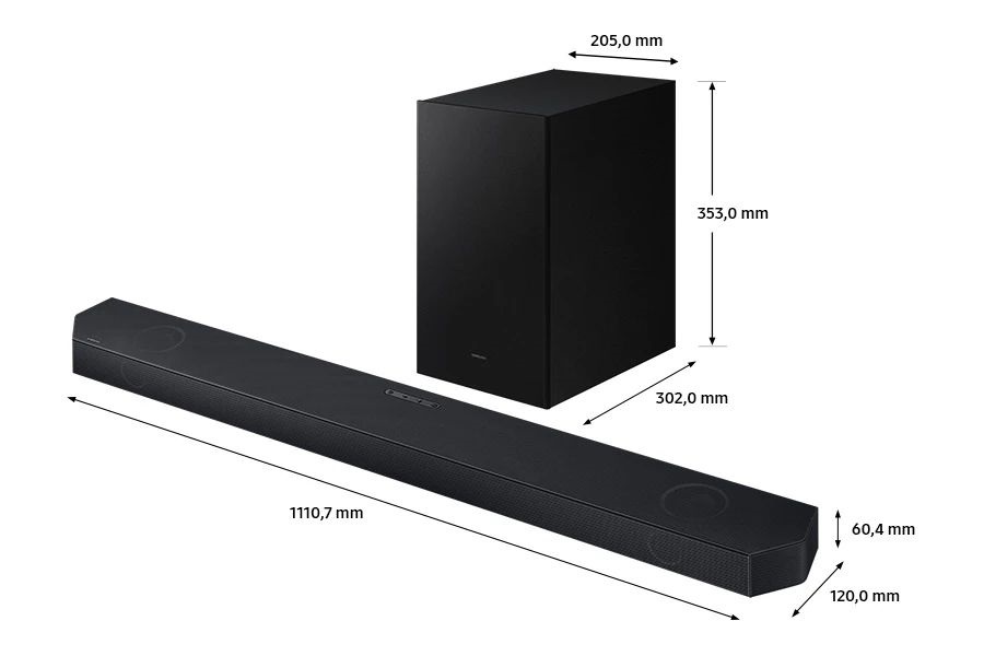 Samsung HW-Q700D/EN 3.1.2 csatornás hangprojektor vezeték nélküli mélynyomóval