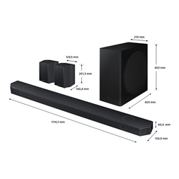 Samsung HW-Q930D/EN 9.1.4 csatornás hangprojektor vezeték nélküli mélynyomóval és hátsó hangszórókkal