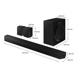 Samsung HW-Q990D/EN 11.1.4 csatornás hangprojektor vezeték nélküli mélynyomóval és hátsó hangszórókkal