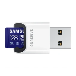 Samsung MicroSDXC kártya - 128GB MB-MD128SB/WW (PRO PLUS kártyaolvasóval, UHS-I, R180/W130, 128GB)