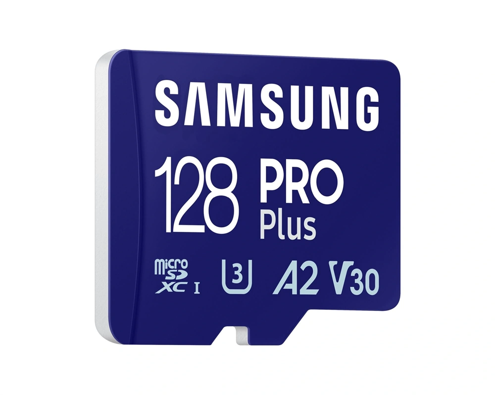 Samsung MicroSD kártya - 128GB MB-MD128SA/EU (PRO PLUS, R180/W130, adapter, 128GB)