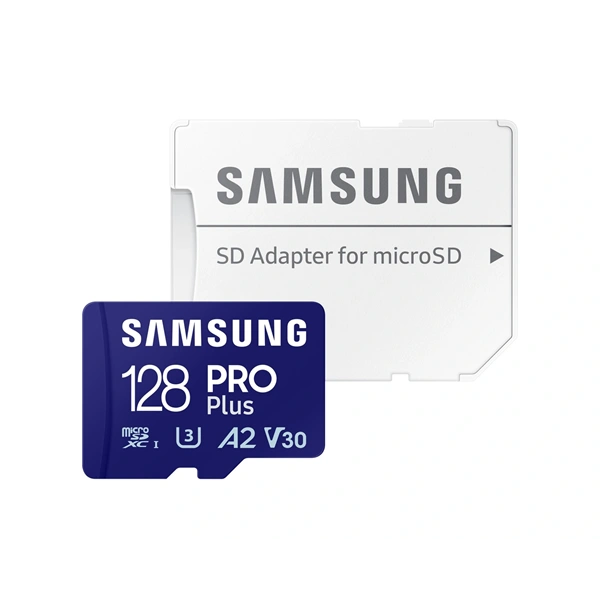 Samsung MicroSD kártya - 128GB MB-MD128SA/EU (PRO PLUS, R180/W130, adapter, 128GB)