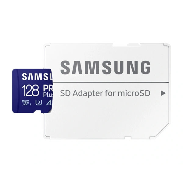 Samsung MicroSD kártya - 128GB MB-MD128SA/EU (PRO PLUS, R180/W130, adapter, 128GB)