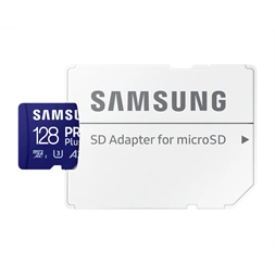 Samsung MicroSD kártya - 128GB MB-MD128SA/EU (PRO PLUS, R180/W130, adapter, 128GB)