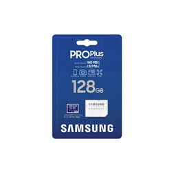 Samsung MicroSD kártya - 128GB MB-MD128SA/EU (PRO PLUS, R180/W130, adapter, 128GB)