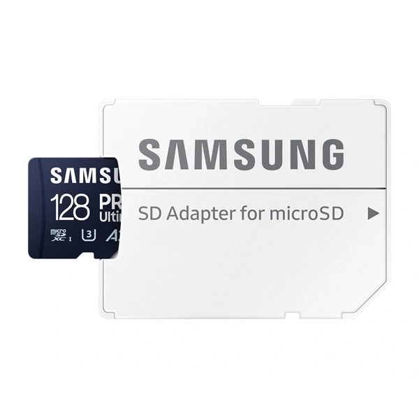Samsung MicroSD kártya - 128GB MB-MY128SA/WW (PRO Ultimate, Class10, R200/W130, adapter, 128GB)