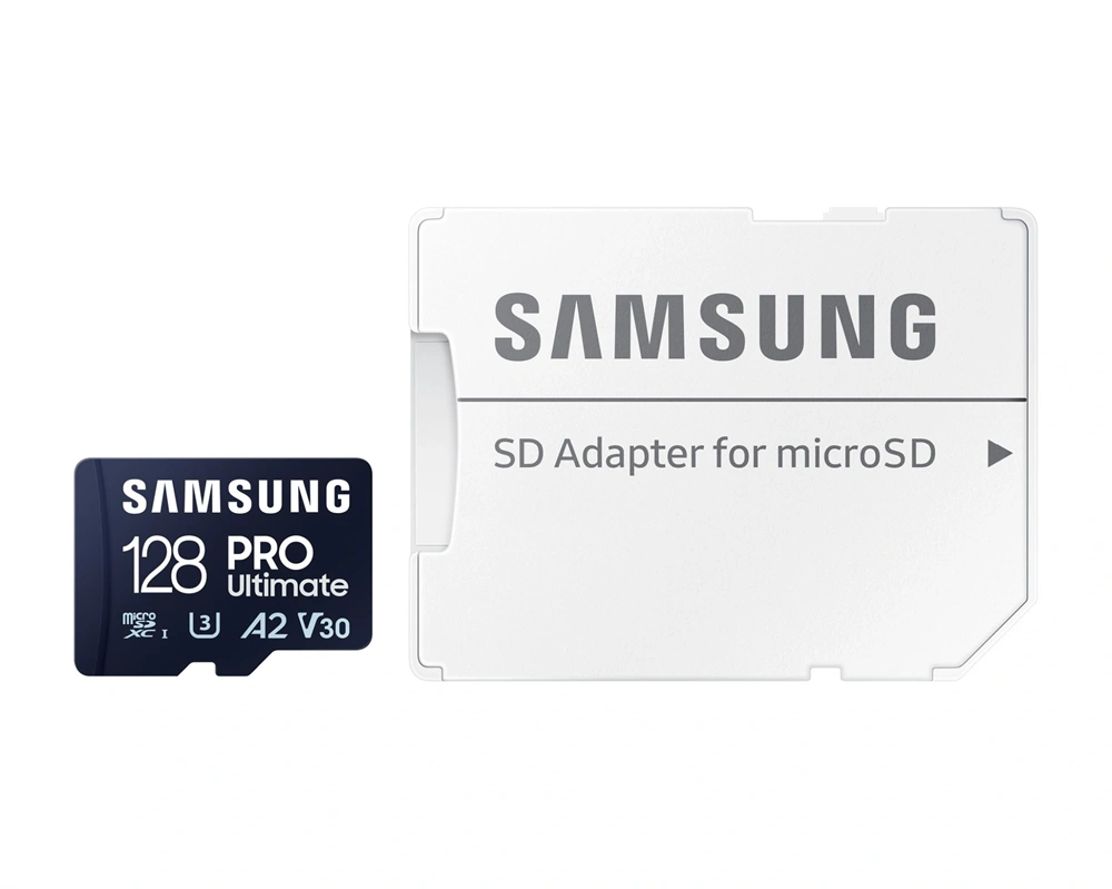 Samsung MicroSD kártya - 128GB MB-MY128SA/WW (PRO Ultimate, Class10, R200/W130, adapter, 128GB)
