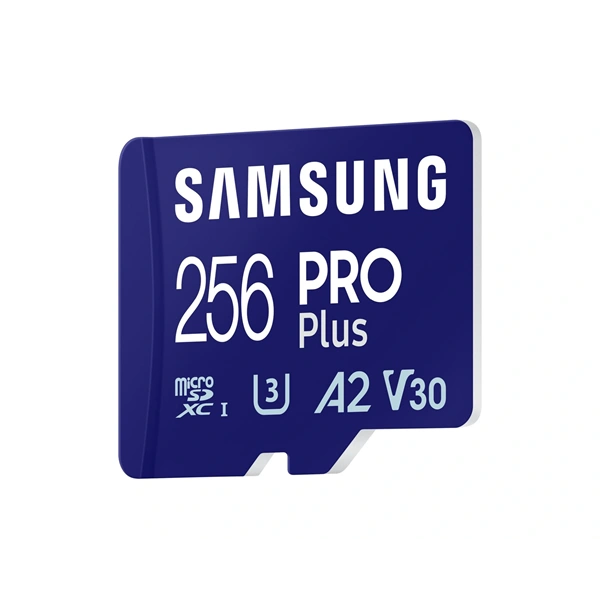 Samsung MicroSD kártya - 256GB MB-MD256SA/EU (PRO PLUSZ, USH-I, R180/W130, adapter, 256GB)