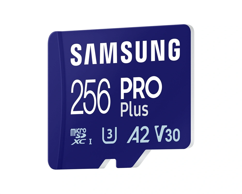 Samsung MicroSD kártya - 256GB MB-MD256SA/EU (PRO PLUSZ, USH-I, R180/W130, adapter, 256GB)