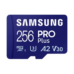 Samsung MicroSD kártya - 256GB MB-MD256SB/WW (PRO PLUS kártyaolvasóval, R180/W130, 256GB)
