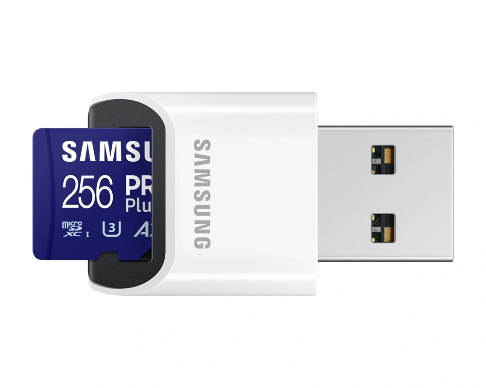 Samsung MicroSD kártya - 256GB MB-MD256SB/WW (PRO PLUS kártyaolvasóval, R180/W130, 256GB)