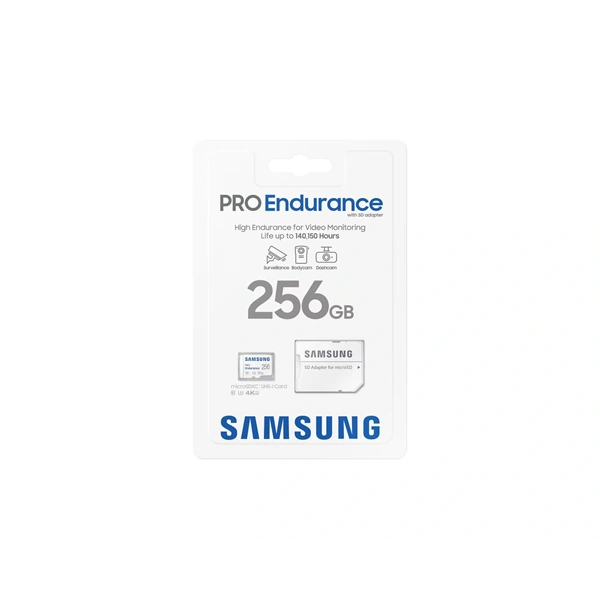 Samsung MicroSD kártya - 256GB MB-MJ256KA/EU (PRO Endurance, Class10, R100/W40, adapter, 256GB)