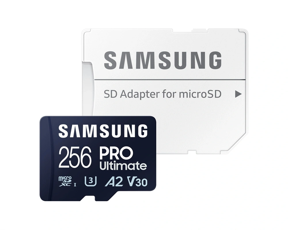 Samsung MicroSD kártya - 256GB MB-MY256SA/WW (PRO Ultimate, Class10, R200/W130, adapter, 256GB)