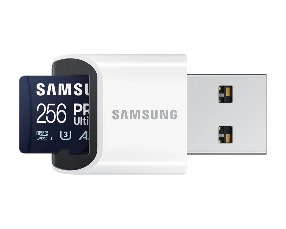 Samsung MicroSD kártya - 256GB MB-MY256SB/WW (PRO Ultimate kártyaolvasóval, Class10, R200/W130, 256GB)