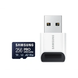 Samsung MicroSD kártya - 256GB MB-MY256SB/WW (PRO Ultimate kártyaolvasóval, Class10, R200/W130, 256GB)