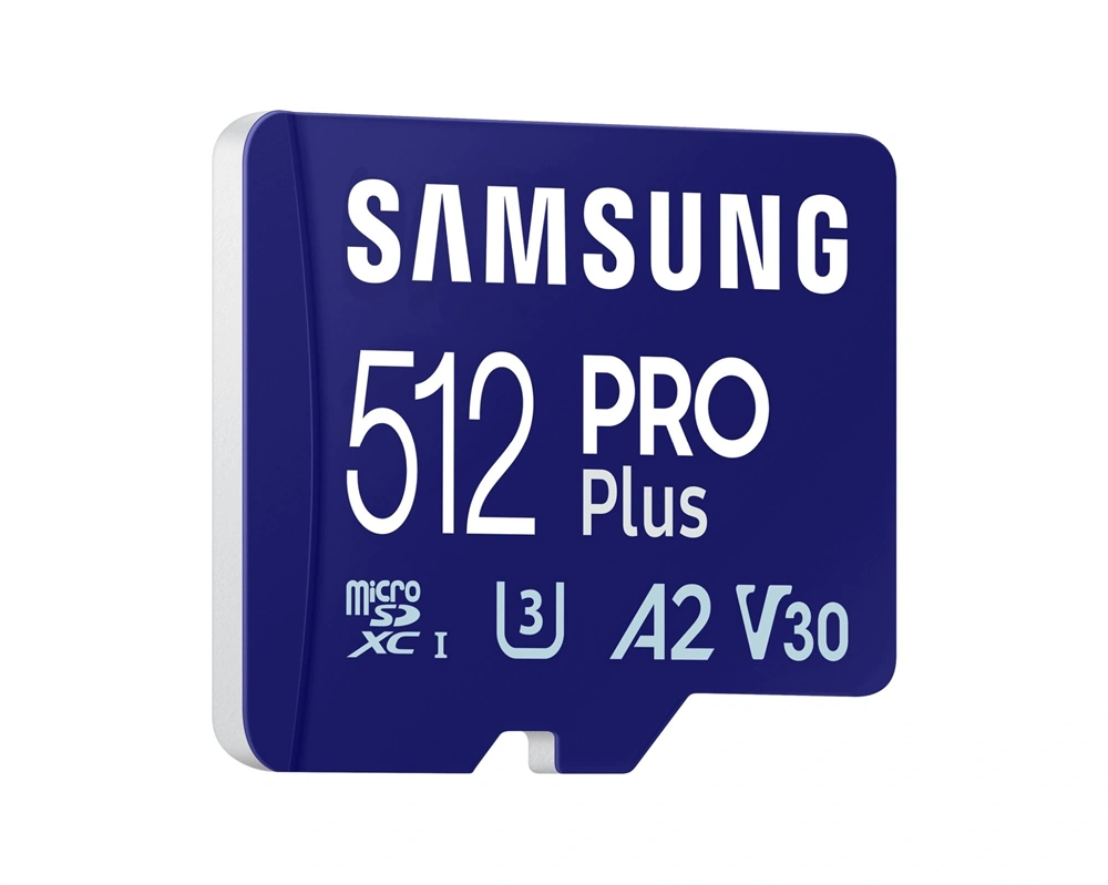 Samsung MicroSD kártya - 512GB MB-MD512SA/EU (PRO PLUS, UHS-I, R180/W130, adapter, 512GB)