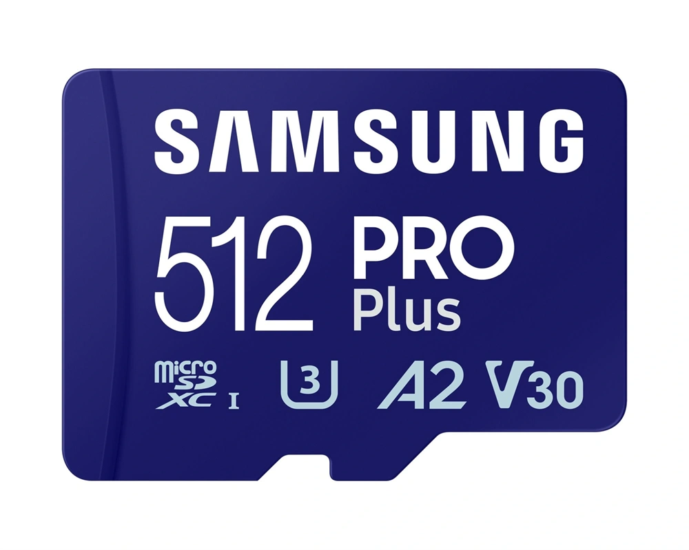 Samsung MicroSD kártya - 512GB MB-MD512SB/WW (PRO PLUS, UHS-I, R180/W130, adapter, 512GB)
