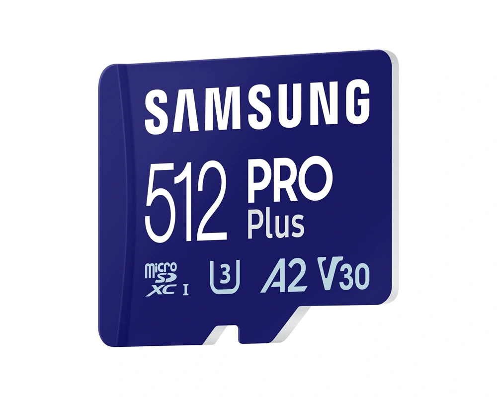 Samsung MicroSD kártya - 512GB MB-MD512SB/WW (PRO PLUS, UHS-I, R180/W130, adapter, 512GB)