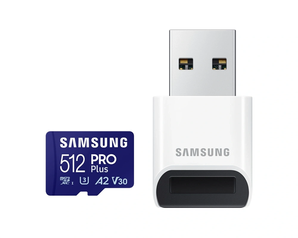 Samsung MicroSD kártya - 512GB MB-MD512SB/WW (PRO PLUS, UHS-I, R180/W130, adapter, 512GB)
