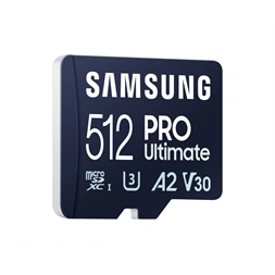 Samsung MicroSD kártya - 512GB MB-MY512SA/WW (PRO Ultimate, Class10, R200/W130, adapter, 512GB)