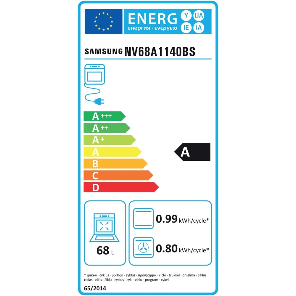 Samsung NV68A1140BS/OL inox, beépíthető, sütőtér: 68L, grill, katalitikus, sütő