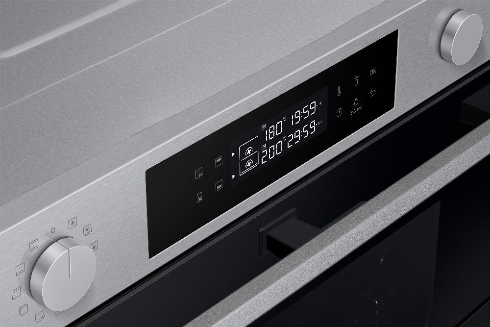 Samsung NV7B4535YAS/U3 inox, beépíthető, sütőtér: 76L, grill, légkeverés, pirolitikus, sütő