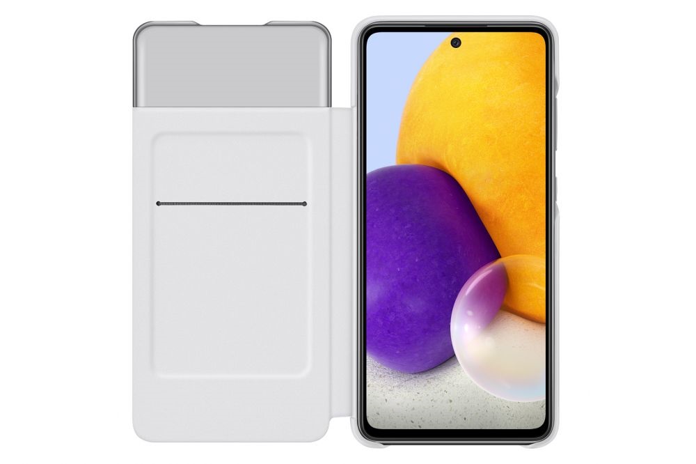 Samsung OSAM-EF-EA725PWEG Galaxy A72 s-view fehér oldalra nyíló tok