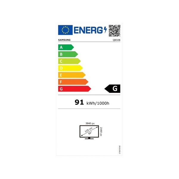 Samsung 50" QBB Quantum Processor Signage 4K UHD VA smart LED LFD kijelző
