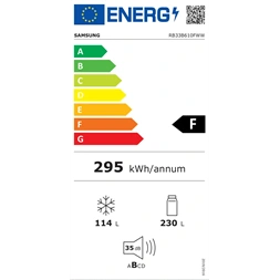 Samsung RB33B610FWW/EF fehér, alulfagyasztós, Hűtő:230L, Fagyasztó:114L, hűtőszekrény (Újszerű)