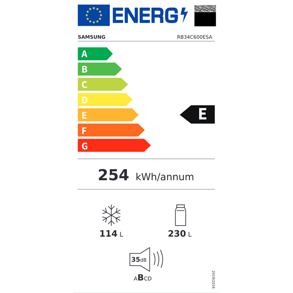 Samsung RB34C600ESA/EF fémes grafit, alulfagyasztós, Hűtő:230L, Fagyasztó:114L, No frost hűtőszekrény (Újszerű)