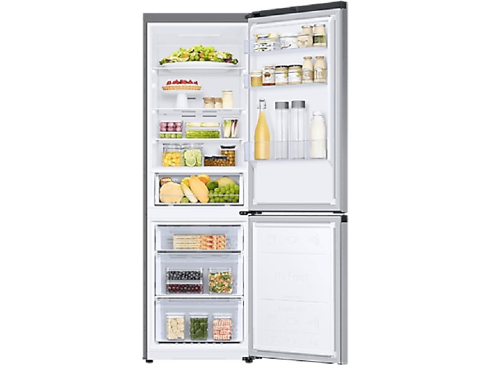 Samsung RB34C600ESA/EF ezüst, alulfagyasztós, Hűtő:230L, Fagyasztó:114L, No frost hűtőszekrény