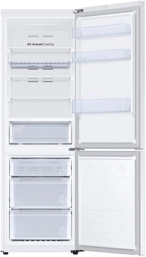 Samsung RB34C602EWW/EF fehér, alulfagyasztós, Hűtő:230L, Fagyasztó:114L, No frost hűtőszekrény (Újszerű)