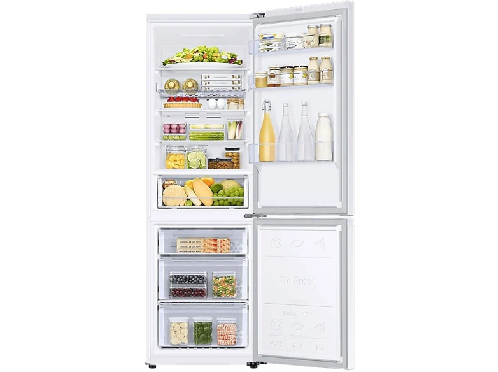 Samsung RB34C602EWW/EF fehér, alulfagyasztós, Hűtő:230L, Fagyasztó:114L, No frost hűtőszekrény (Újszerű)