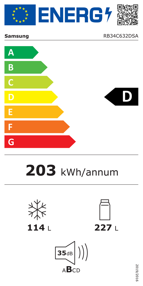 Samsung RB34C632DSA/EF inox, alulfagyasztós, Hűtő:227L, Fagyasztó:114L, hűtőszekrény