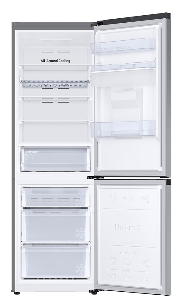 Samsung RB34C632DSA/EF inox, alulfagyasztós, Hűtő:227L, Fagyasztó:114L, hűtőszekrény