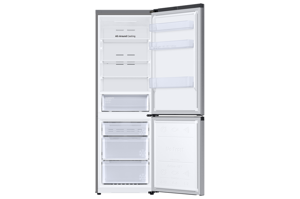 Samsung RB34C670DSA/EF inox, alulfagyasztós, Hűtő:230L, Fagyasztó:114L, hűtőszekrény (Újszerű)