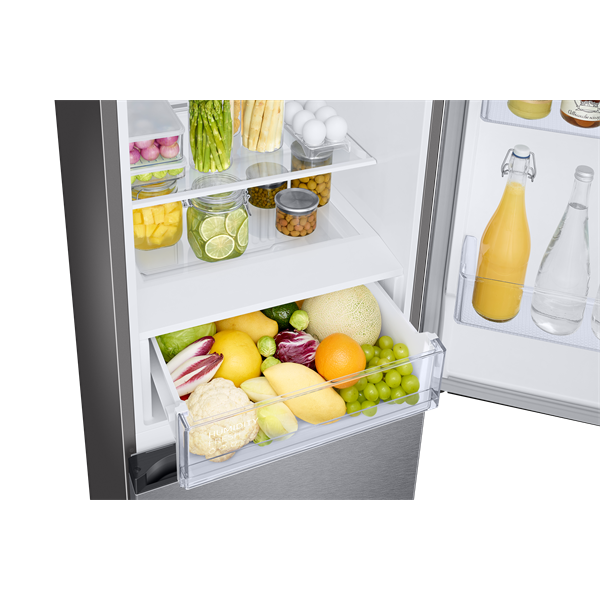 Samsung RB34C670DSA/EF inox, alulfagyasztós, Hűtő:230L, Fagyasztó:114L, hűtőszekrény (Újszerű)