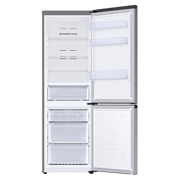 Samsung RB34C670DSA/EF inox, alulfagyasztós, Hűtő:230L, Fagyasztó:114L, hűtőszekrény (Újszerű)