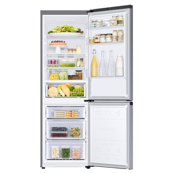 Samsung RB34C670DSA/EF inox, alulfagyasztós, Hűtő:230L, Fagyasztó:114L, hűtőszekrény (Újszerű)