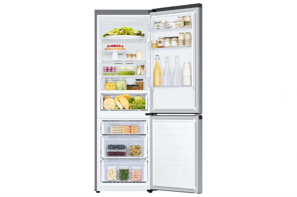 Samsung RB34C670DSA/EF inox, alulfagyasztós, Hűtő:230L, Fagyasztó:114L, hűtőszekrény (Használt - A)