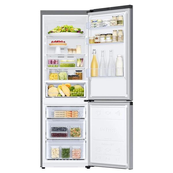 Samsung RB34C670DSA/EF inox, alulfagyasztós, Hűtő:230L, Fagyasztó:114L, hűtőszekrény (Használt - A)