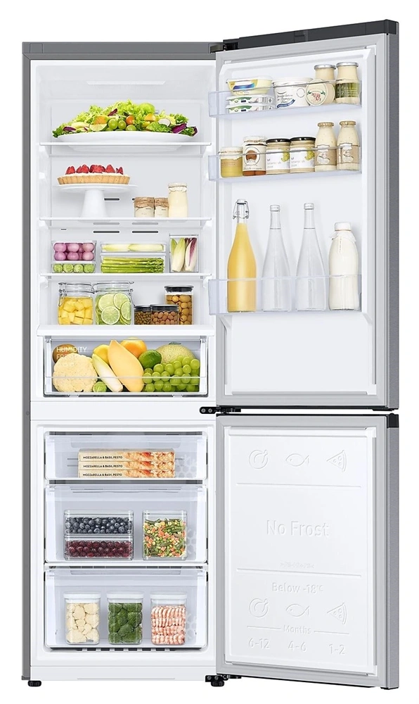 Samsung RB34C670DSA/EF inox, alulfagyasztós, Hűtő:230L, Fagyasztó:114L, hűtőszekrény (Használt - A)