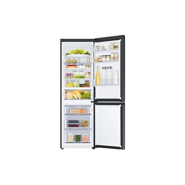 Samsung RB34C672DBN/EF fekete, alulfagyasztós, Hűtő:230L, Fagyasztó:114L, hűtőszekrény (Használt - B)