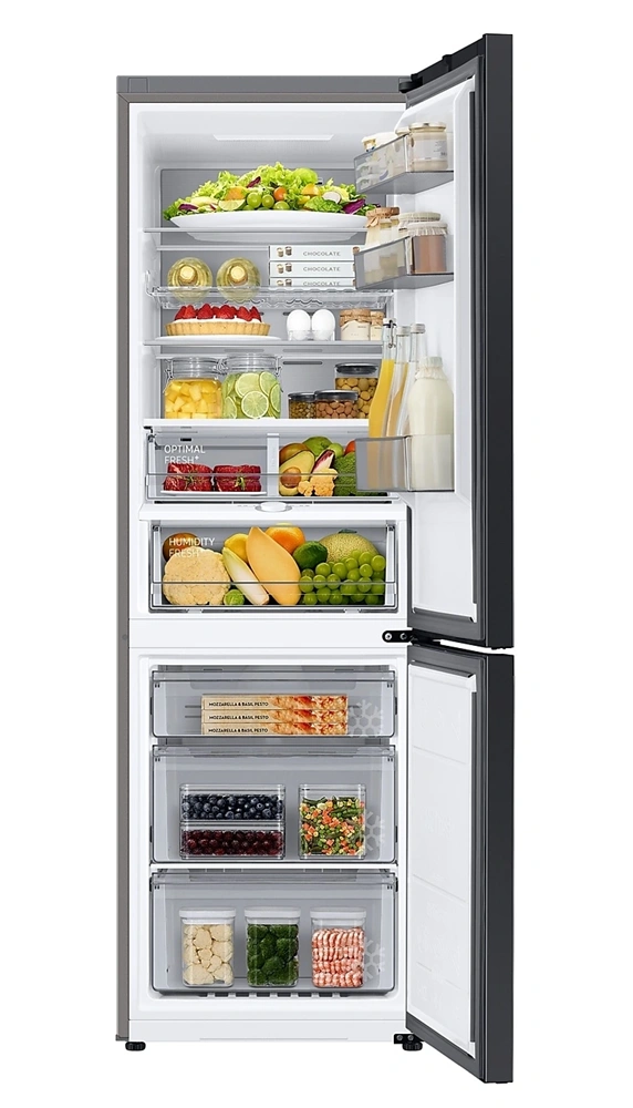 Samsung RB34C7B5D22/EF fekete, alulfagyasztós, Hűtő:230L, Fagyasztó:114L, hűtőszekrény (Használt - A)