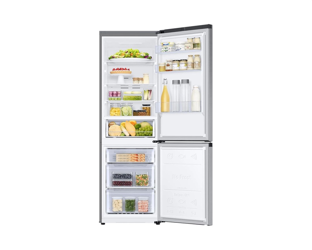 Samsung RB34T600ESA/EF fémszürke, alulfagyasztós, Hűtő:230L, Fagyasztó:114L, hűtőszekrény (Használt - B)