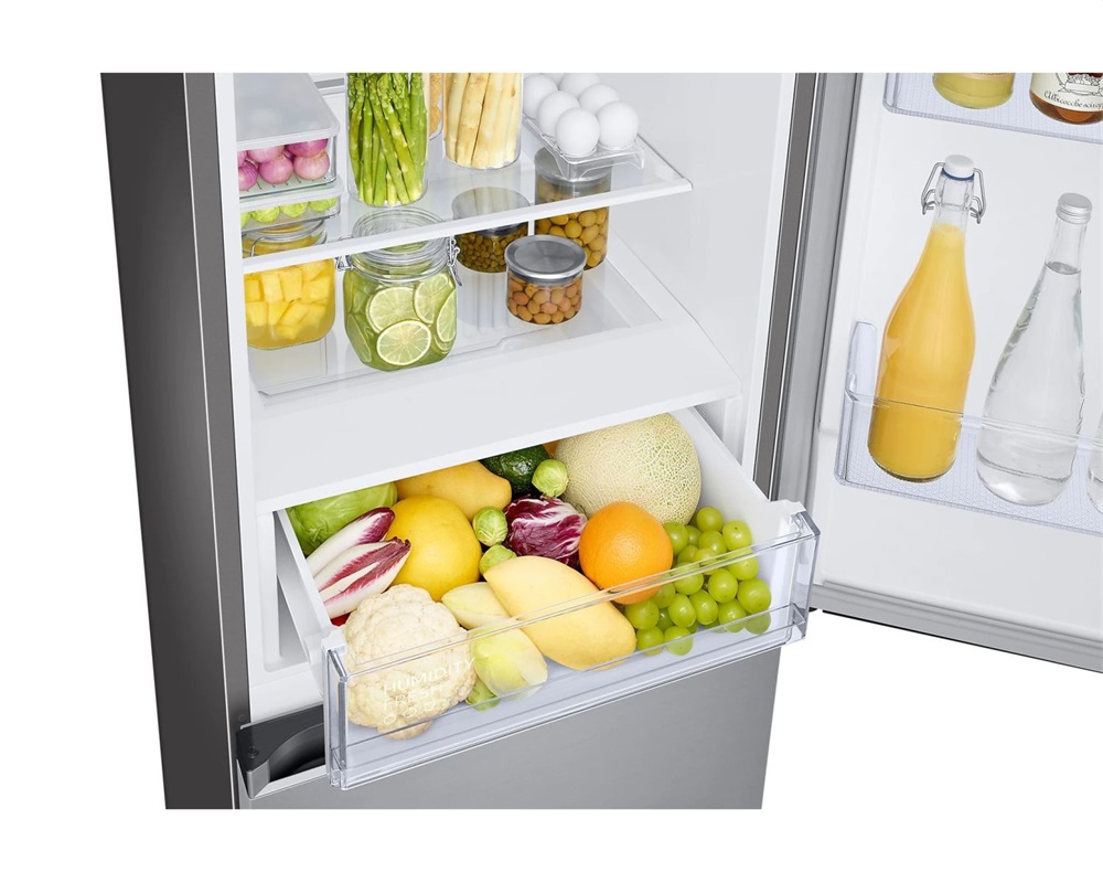Samsung RB34T600ESA/EF fémszürke, alulfagyasztós, Hűtő:230L, Fagyasztó:114L, hűtőszekrény (Használt - B)