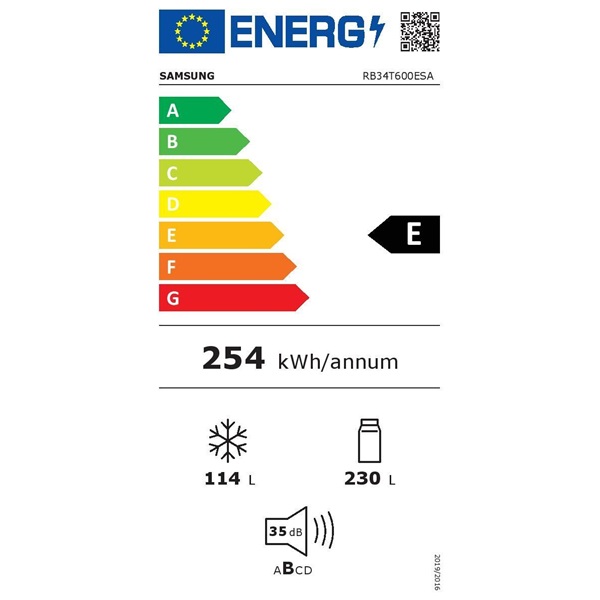 Samsung RB34T600ESA/EF inox alulfagyasztós hűtőszekrény (Használt - B)