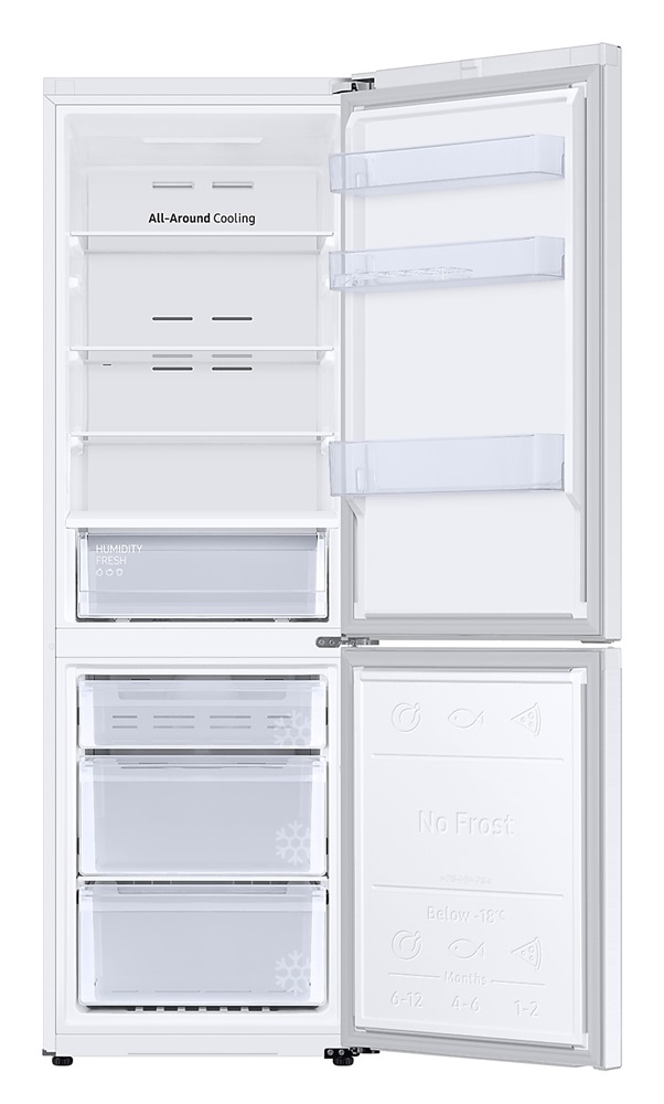 Samsung RB34T670DWW/EF fehér, alulfagyasztós, Hűtő:230L, Fagyasztó:114L, No frost hűtőszekrény