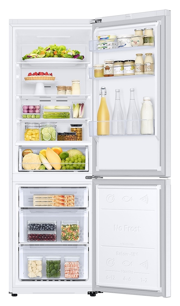Samsung RB34T670DWW/EF fehér, alulfagyasztós, Hűtő:230L, Fagyasztó:114L, No frost hűtőszekrény